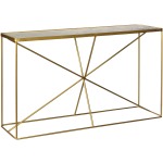 Bengal Manor Antique Gold Iron And Marble Console Table
