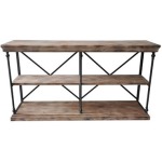 La Salle Metal And Wood Console