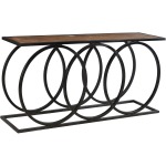 Bengal Manor 3 Metal Circles Console Table