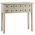Newcastle 6 Drawer Antique White Console