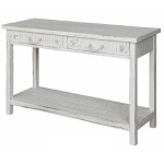 Seaside White Coastal Console Table