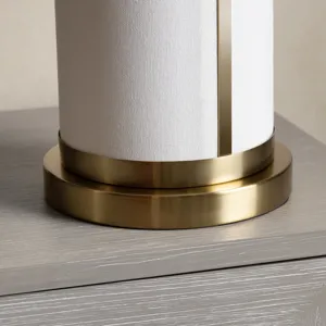 Set Of 2 Metal Table Lamp With Linen Shade