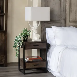 Resin Table Lamp With Linen Shade