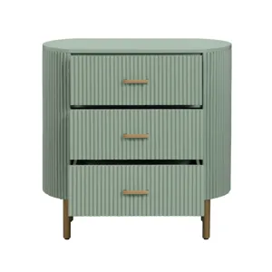 3-drawer Sage Green Accent Chest