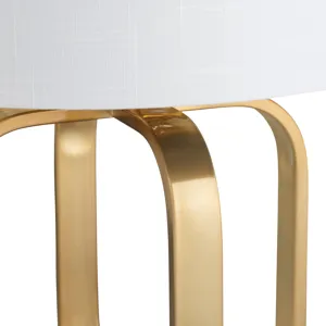 Metal Table Lamp With Linen Shade