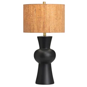 Ceramic Table Lamp with Rock Shade