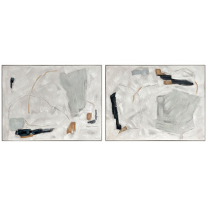 Abstract Drift & Dash 2-piece Framed Canvas Wall Art Set