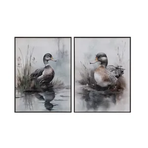 WADING DUCK ASRT FRAMES CANVAS
