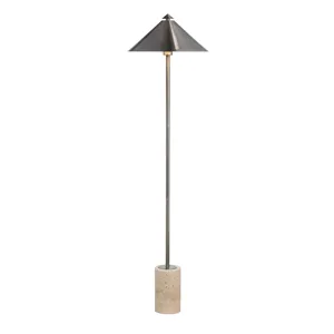 Marble Floor Lamp With Metal Shade