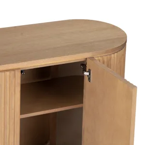 Honey Brown 4-door Credenza/sideboard