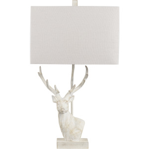 Resin Table Lamp With Linen Shade