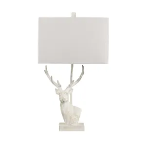 Resin Table Lamp With Linen Shade