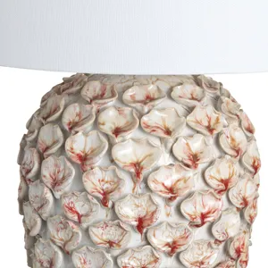 Ceramic Table Lamp With Glazed Finish And Shade