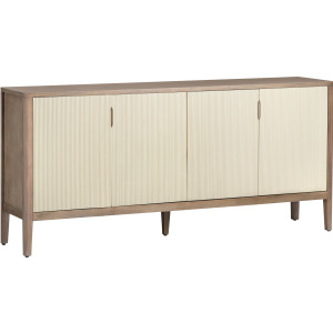 Warm Brown 4-door Media Credenza/sideboard