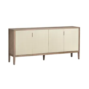 Warm Brown 4-door Media Credenza/sideboard