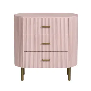 3-drawer Pink Accent Chest