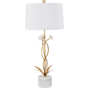 Marble and Metal Table Lamp
