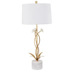 Marble and Metal Table Lamp