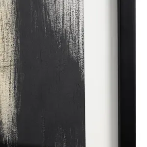 Oil Painting On Paper, With Black Solid Wood Outer Frame, Mat Board Under Glass, 1set Ups Pack