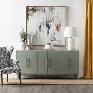 Sea Foam Green 6 Door Media Credenza/sideboard