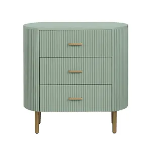 3-drawer Sage Green Accent Chest