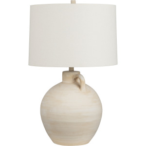 Ceramic Table Lamp With Linen Shade