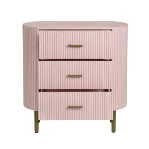 3-drawer Pink Accent Chest