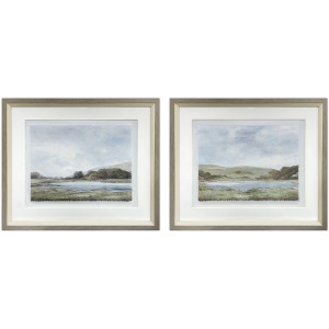 Restful Vista 2-piece Serene Landscape Framed Prints