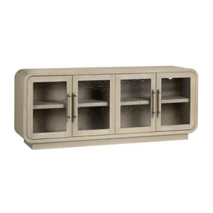 Tan 4-door Media Credenza/sideboard