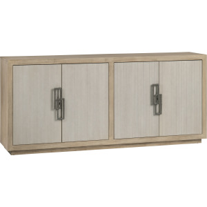 Tan & Cream 4-door Media Credenza/sideboard