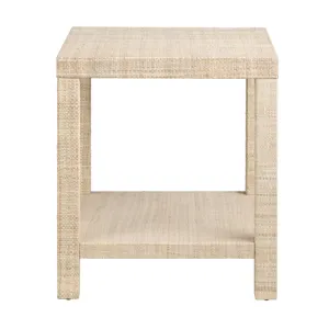 Square Rafia End Table
