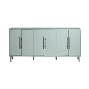 Sea Foam Green 6 Door Media Credenza/sideboard