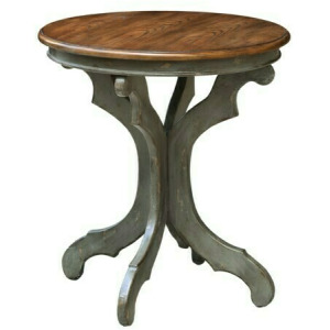 Gresham Textured Grey And Oak Veneer Accent Table