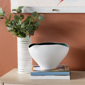 Reardon Organic Modern White Decorative Bowl
