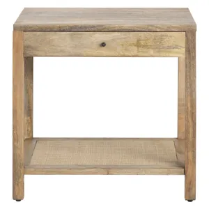 Brown Bleached Solid Mango 1 Drawer Accent/end