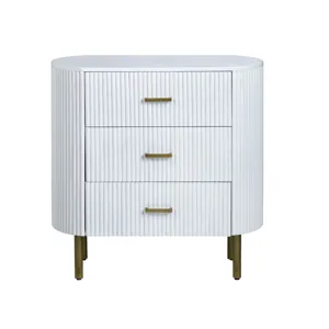 3-drawer White Accent Chest