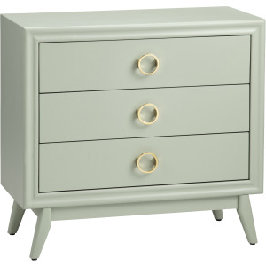 3-drawer Sage Green Accent Chest