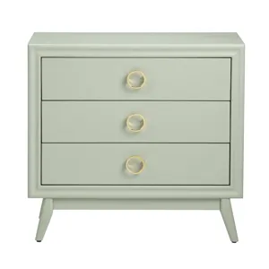 3-drawer Sage Green Accent Chest