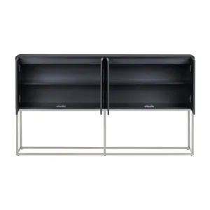 Reverse Painted Glass 4-door Media Credenza/sideboard