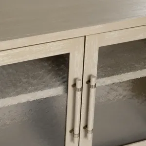 Tan 4-door Media Credenza/sideboard