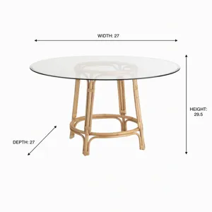 Cane Dining Table Base