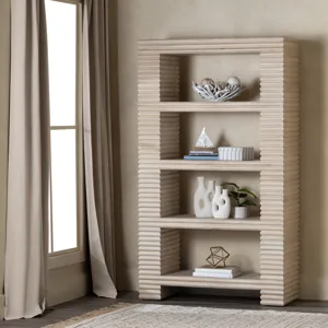 4 Shelf Reeded Etagere/bookcase