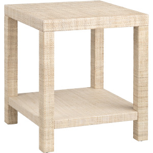 Square Rafia End Table