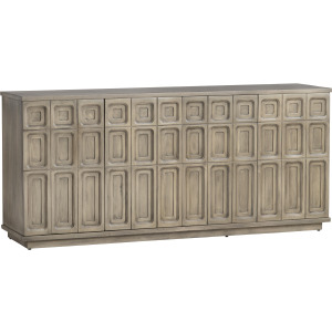 Medium Brown With Black Wash 4-door Media Credenza/ Sideboard