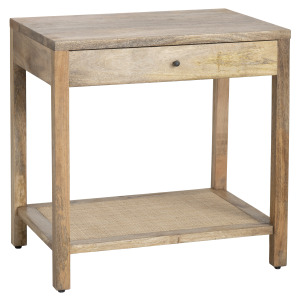 Brown Bleached Solid Mango 1 Drawer Accent/end