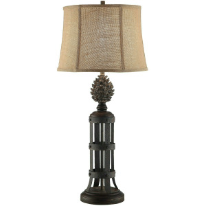 Pinecone Tower Table Lamp