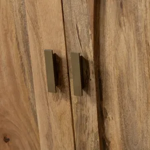 Brown Solid Wood 4-door Media Credenza/sideboard