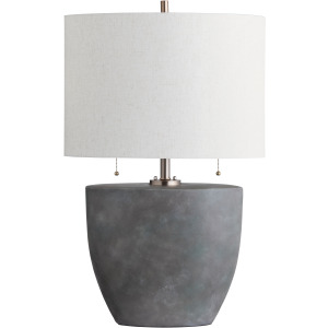 Ceramic Table Lamp With Linen Shade