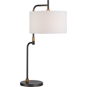 Set Of 2 Metal Table Lamp With Linen Shade