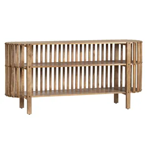 Solid Mango Brown 1 Shelf Sofa/console Table